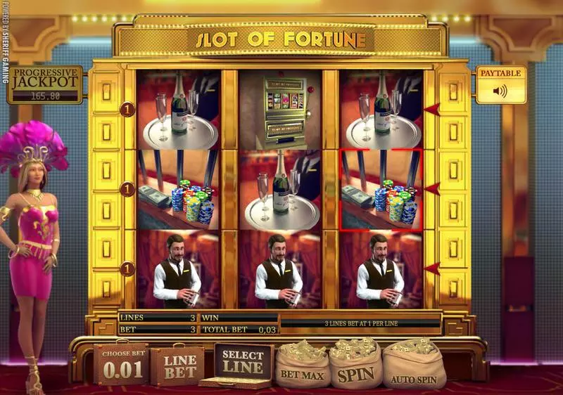 Main Screen Reels - Slot of Fortune Sheriff Gaming Slots Game