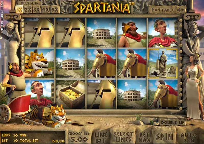 Main Screen Reels - Spartania StakeLogic Slots Game