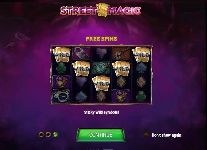 Info and Rules - Street Magic Play'n GO Slots Game