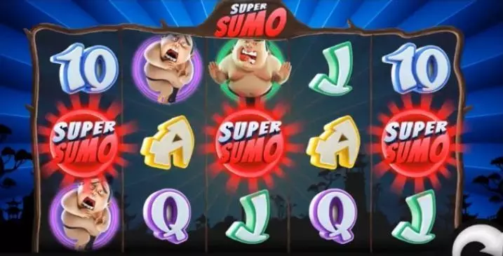 Main Screen Reels - Super Sumo Microgaming Slots Game