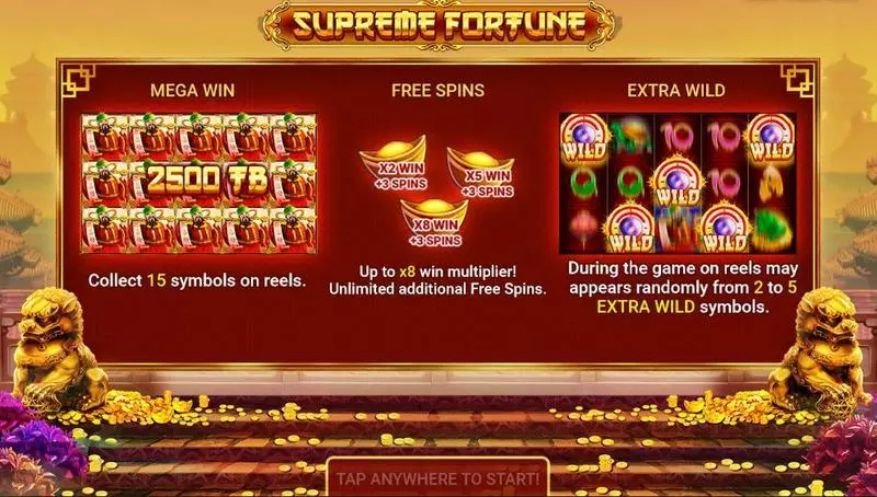 Info and Rules - Supreme Fortune Booongo Slots Game