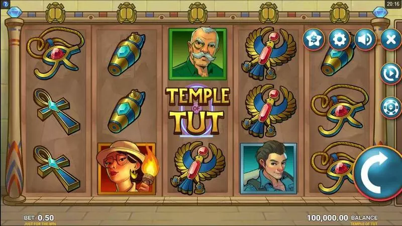 Main Screen Reels - Temple Tut Microgaming Slots Game
