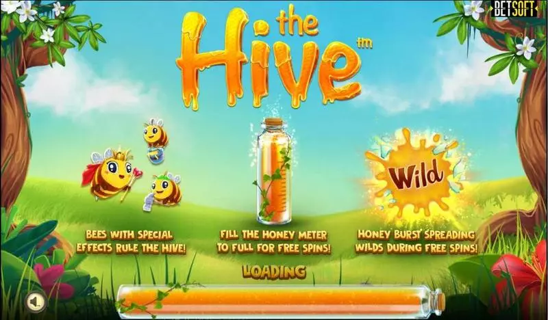 Main Screen Reels - The Hive BetSoft Slots Game