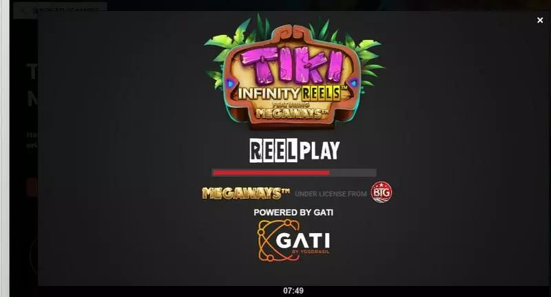 Introduction Screen - Tiki Infinity Reels X Megaways ReelPlay Slots Game