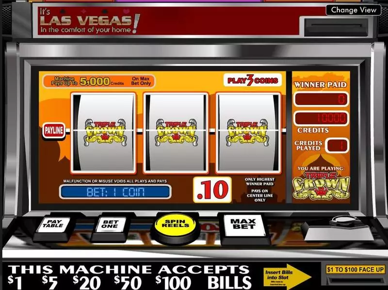 Introduction Screen - Triple Crown BetSoft Slots Game