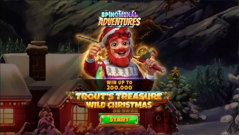 Introduction Screen - Trout’s Treasure – Wild Christmas Spinomenal Slots Game