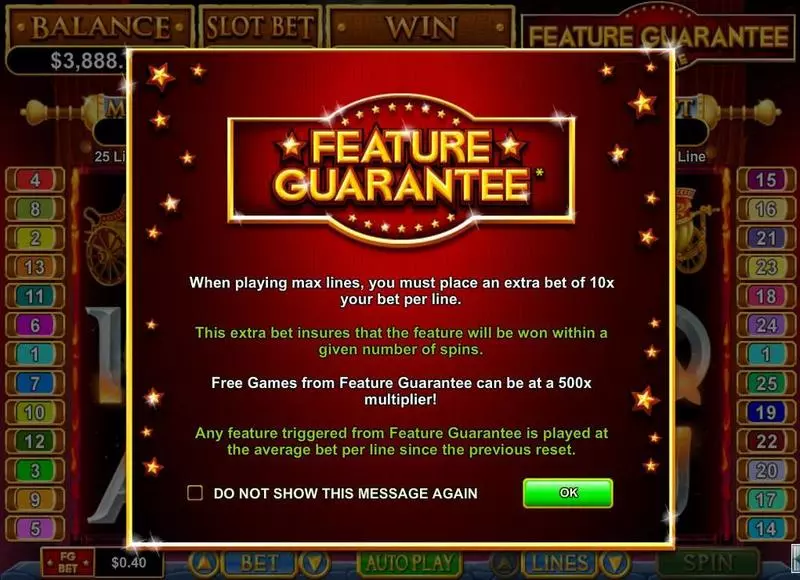 Info and Rules - Vulcan RTG Slots Game