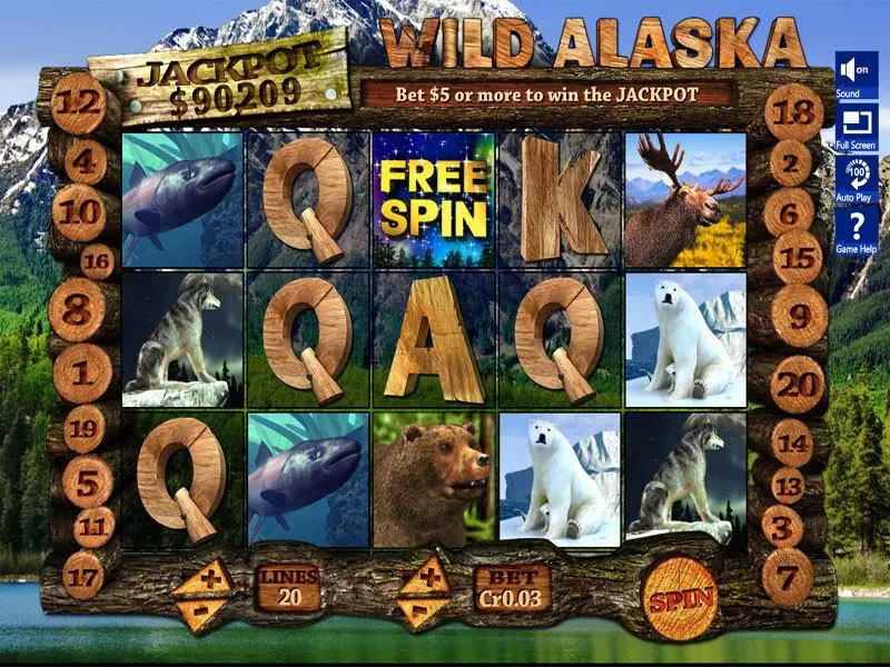 Main Screen Reels - Wild Alaska Slotland Software Slots Game