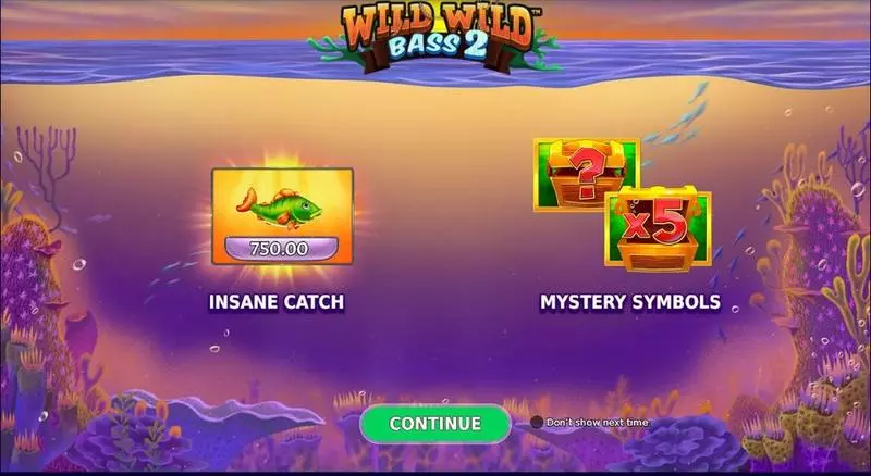 Introduction Screen - Wild Wild Bass 2 StakeLogic Slots Game